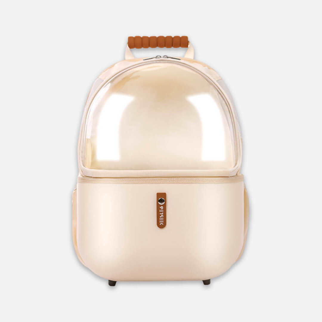 Petseek Travel Beige Collapsible Cat Backpack | MissyMoMo