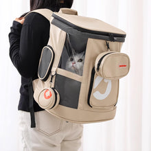 Load image into Gallery viewer, Carrying Cat with Petstar Voyager Expandable Cat Backpack | Pet Carrier | MissyMoMo