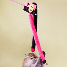 Load image into Gallery viewer, Pixel Purrs Pink &amp; Black Cat Teaser Wand | Cute Cat Toys | MissyMoMo
