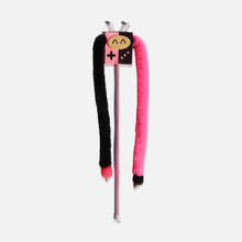 Load image into Gallery viewer, Pixel Purrs Pink &amp; Black Cat Teaser Wand | Cute Cat Toys | MissyMoMo
