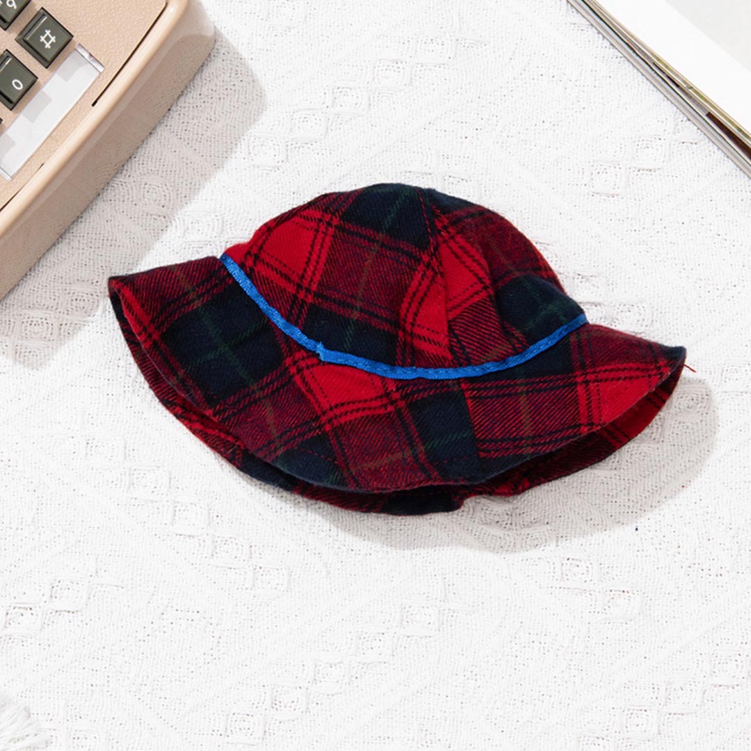 Red Plaid Cat Hat | Pet Accessories | MissyMoMo