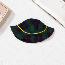 Load image into Gallery viewer, Green Plaid Cat Hat | Pet Accessories | MissyMoMo
