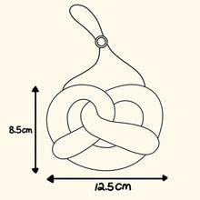 Load image into Gallery viewer, Dimensions of Pretzel Cat Bib | Cute Accessories for Cats | MissyMoMo