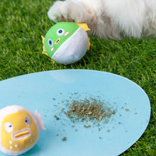 Load image into Gallery viewer, Cat Playing with Pufferfish Catnip Toys | MissyMoMo