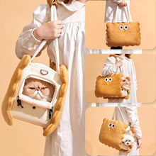 Load image into Gallery viewer, PurLab Cookie 2-in-1 Cat Handbag & Shoulder Bag | Stylish Brown Cat Bag | MissyMoMo