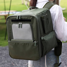 Load image into Gallery viewer, Purr Palace Tent-Like Green Cat Carrier Backpack | MissyMoMo
