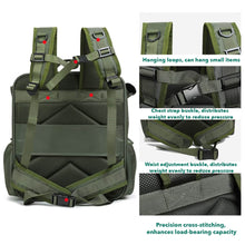 Load image into Gallery viewer, Olive Green Cat Backpack - Detailed View of Straps and Stitching | MissyMoMo