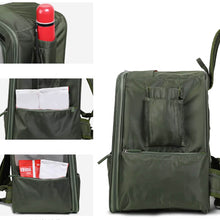 Load image into Gallery viewer, Olive Green Cat Backpack - Side View with Storage Pockets | MissyMoMo