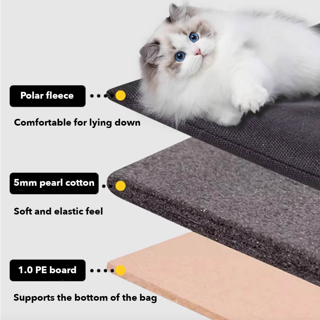 Polar Fleece Layers for Comfort in Cat Backpack | MissyMoMo