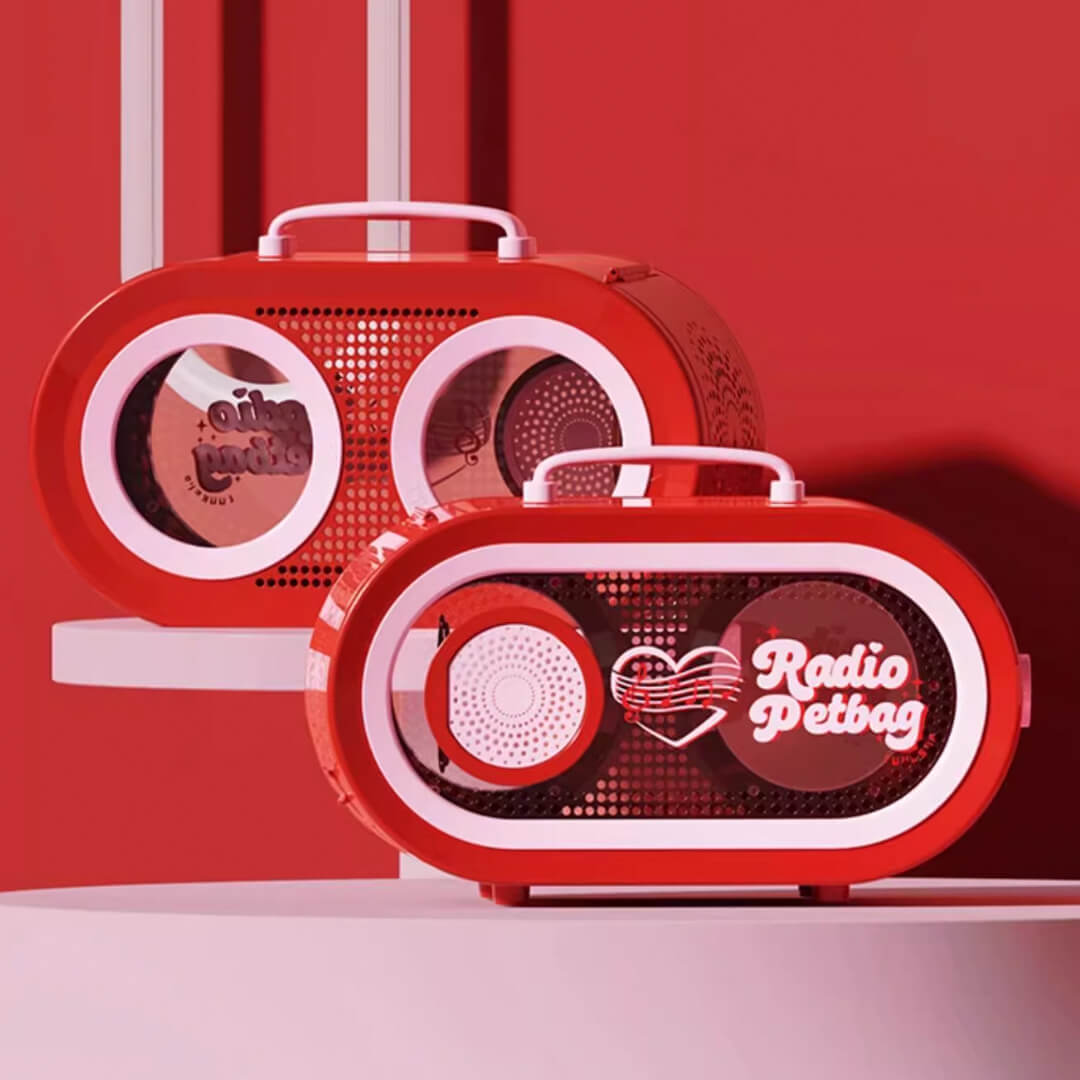 RadioMoMo Vintage Retro Red Hard Cat Carriers | MissyMoMo