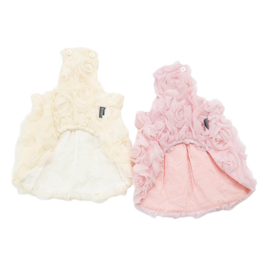 Pink And White Rose Cat Dresses | Floral Rose Cat Dresses | MissyMoMo