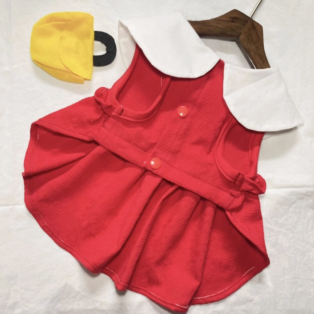 Ruby Cat Dress | Red Party Dress for Cats & Kittens | MissyMoMo