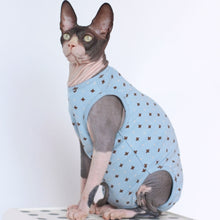 Load image into Gallery viewer, Sphynx Cat in Stylish Blue Dungarees | MissyMoMo