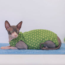 Load image into Gallery viewer, Sphynx Cat in Stylish Green Dungarees | MissyMoMo