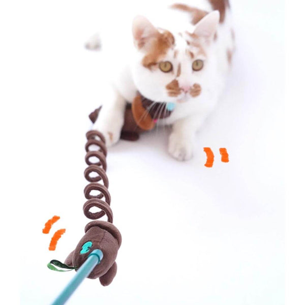 Springy Sausage Dog Teaser | Interactive Cat Toys | MissyMoMo