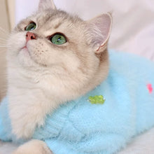 Load image into Gallery viewer, Cat in Blue Faux Mink Jelly Bear Cardigan | MissyMoMo