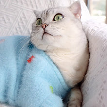 Load image into Gallery viewer, Cat in Blue Faux Mink Jelly Bear Cardigan | MissyMoMo