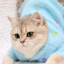 Load image into Gallery viewer, Cat in Blue Faux Mink Jelly Bear Cardigan | MissyMoMo