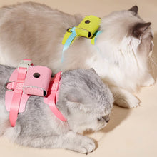 Load image into Gallery viewer, Two Cats in Pink &amp; Turquoise H-Style Cat Harnesses | MissyMoMo

