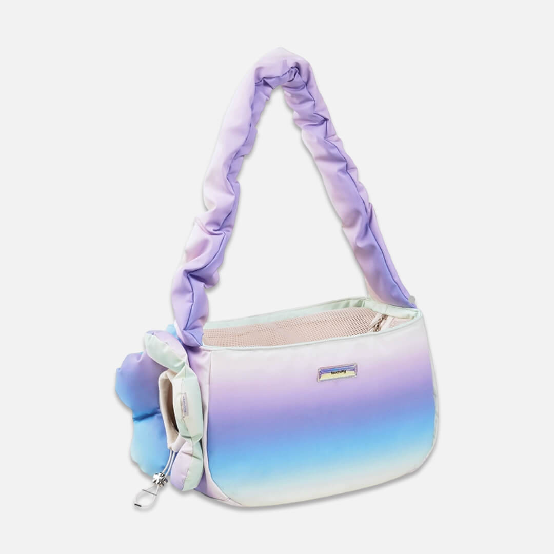 Purple & Blue Gradient Crossbody Cat Bag Carrier | MissyMoMo