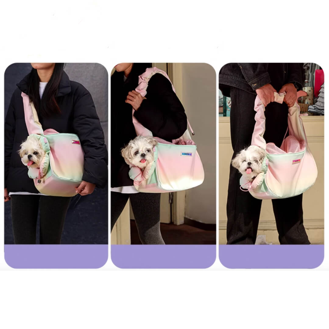 Pink Gradient Crossbody Cat Bag Carrier | MissyMoMo