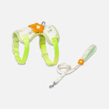Load image into Gallery viewer, Green Floral H-Style Cat Harness &amp; Leash Set | MissyMoMo
