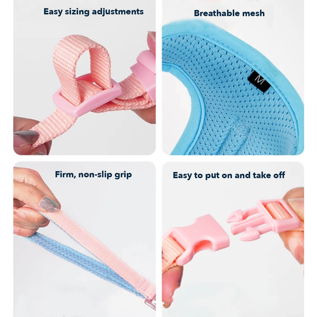 Features of Mesh Cat Vest Harness | MissyMoMo