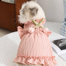 Load image into Gallery viewer, Cat in Pink Tulip Cat Dress | Cute Ruffle Cat Clothes | MissyMoMo