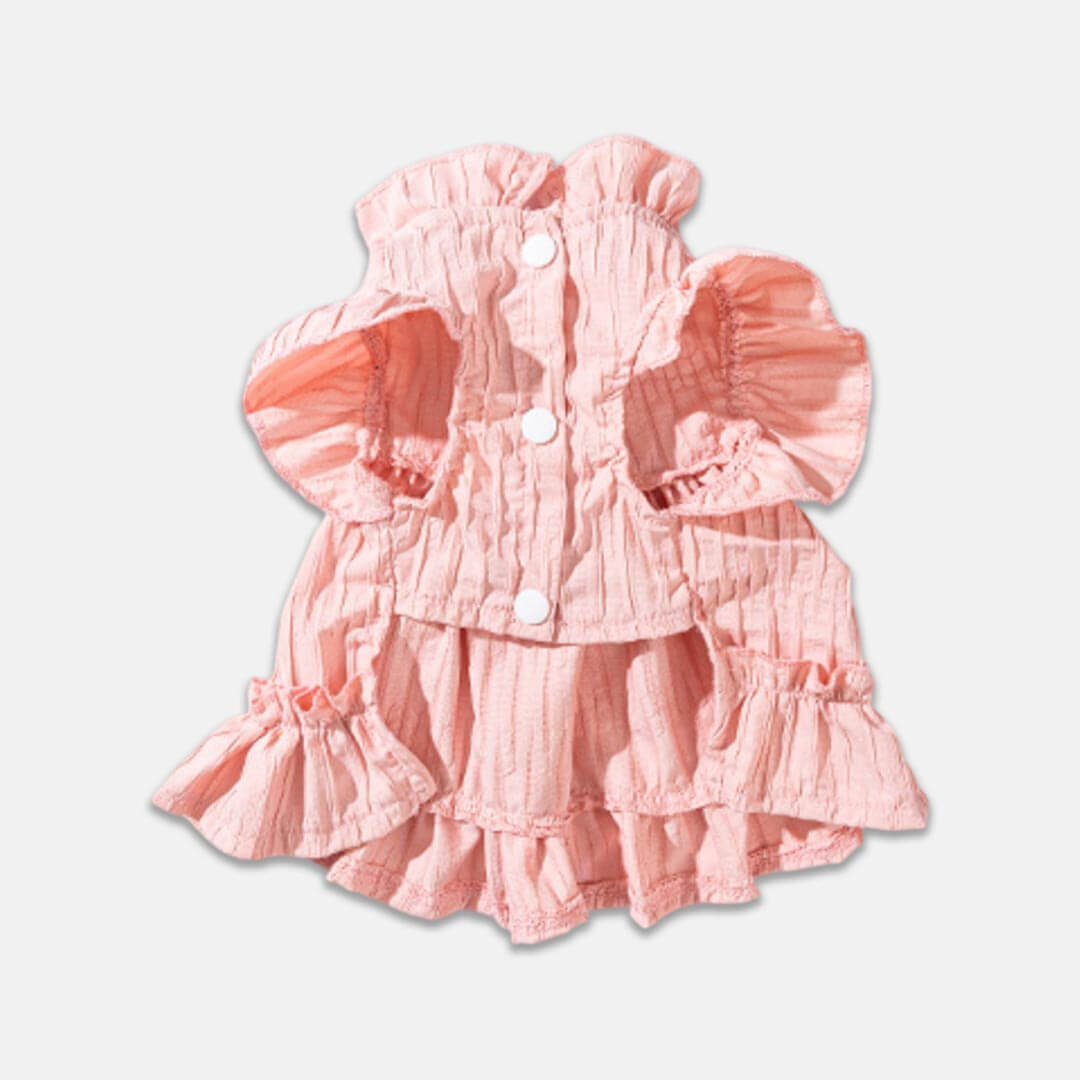 Pink Tulip Cat Dress | Cute Ruffle Cat Clothes | MissyMoMo