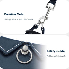 Load image into Gallery viewer, Features of Stylish Navy Leather Cat Harness | MissyMoMo