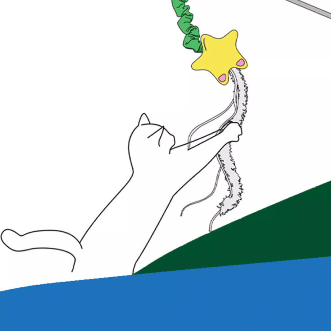 Twinkle Cat Wand Toy | Funny Toy for Bored Cats | MissyMoMo