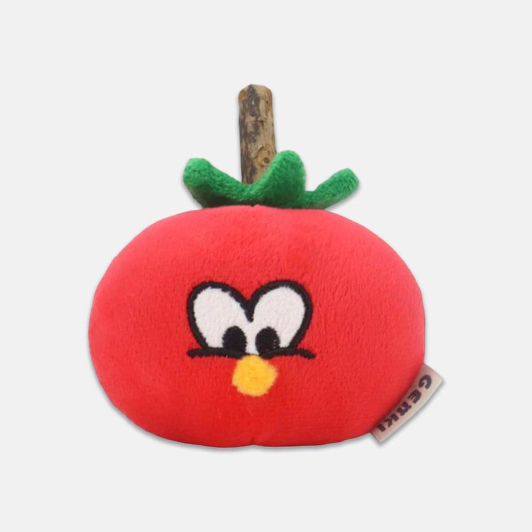Tomato Catnip Toy with Silvervine Stick | Plush Vegetable Cat Toy | MissyMoMo