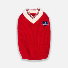 Load image into Gallery viewer, Red Preppy Sweater for Cats & Kittens | Cat Clothes | MissyMoMo