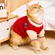 Load image into Gallery viewer, Cat in Red Preppy Sweater | MissyMoMo