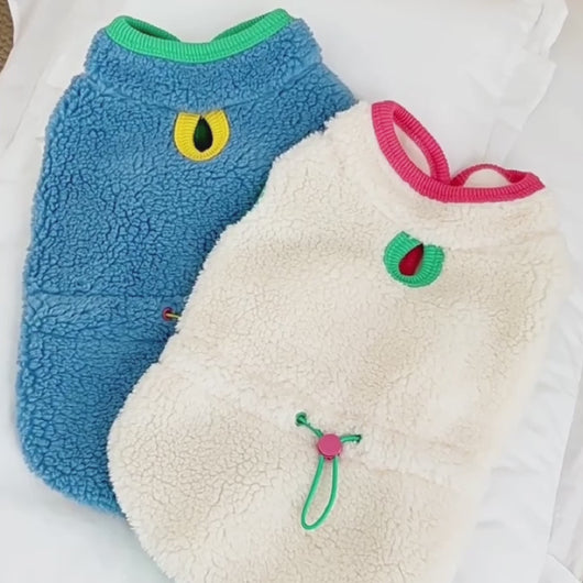 Fleece Jackets for Cats & Kittens | Cat in Blue & White  Fleece Jackets | MissyMoMo