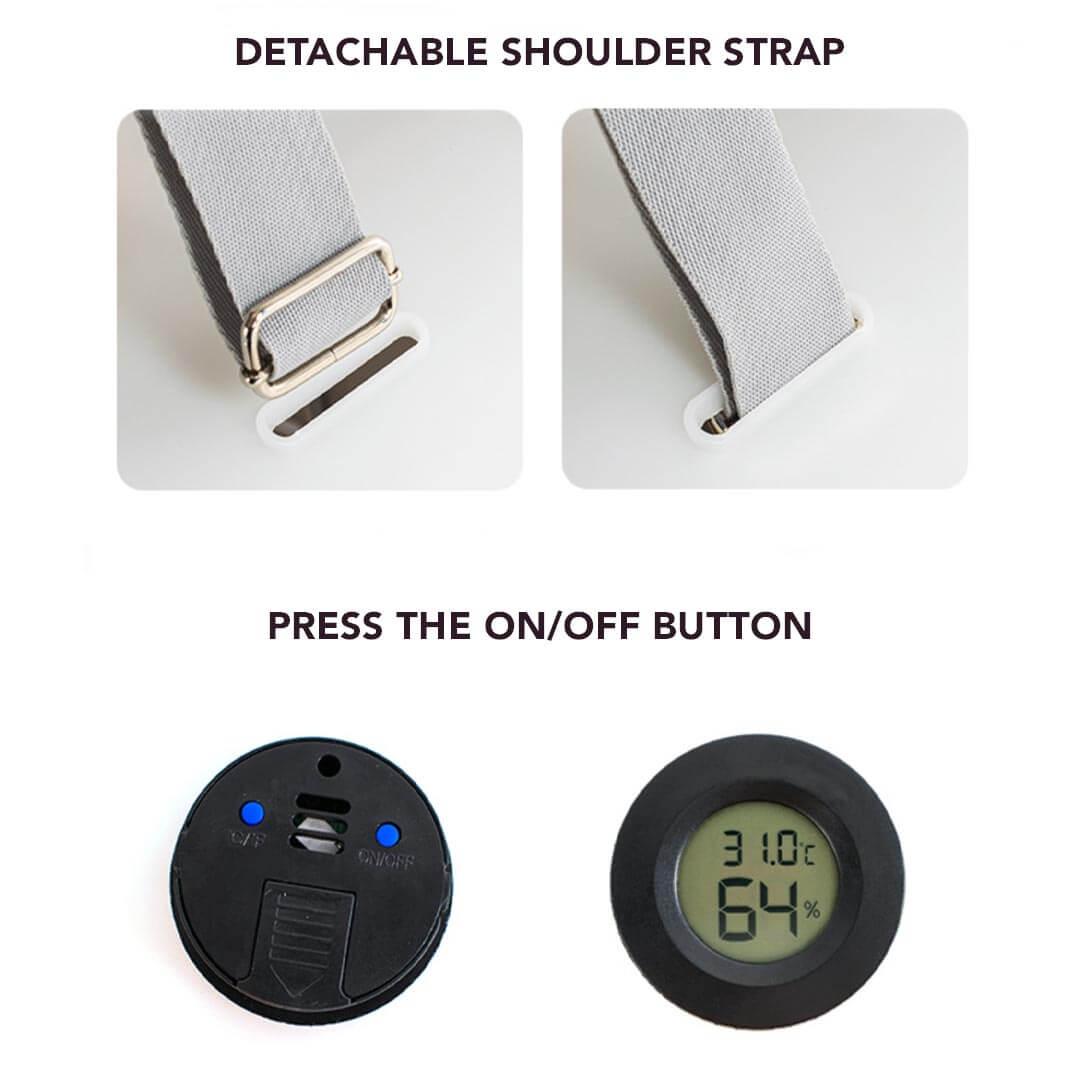 Temperature and Humidity Display of Castle Cat Carrier | MissyMoMo