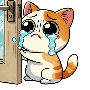 Cat Crying of Closed Door