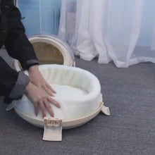 Load and play video in Gallery viewer, PSM Spaceship Cat Carrier | Hard Cat Travel Carrier | MissyMoMo
