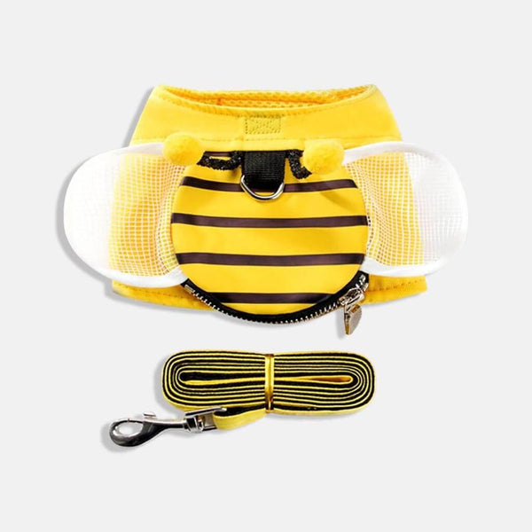Honeybee Cat Harness & Leash Set in Yellow with Bumblebee Design | MissyMoMo