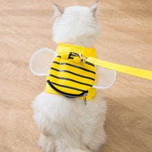 Load image into Gallery viewer, D-ring and Leash Attachment on Honeybee Cat Harness | MissyMoMo
