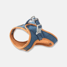 Load image into Gallery viewer, Mochi Cat Harness &amp; Leash Set in Blue and Orange | MissyMoMo
