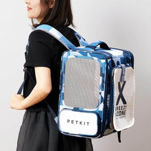 Load image into Gallery viewer, Petkit Expandable Cat Backpack | Blue Travel Carrier for Cats | MissyMoMo