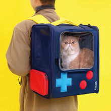 Load image into Gallery viewer, PurLab Gameboy Expandable Cat Backpack | Cat Carrier for Travel | MissyMoMo