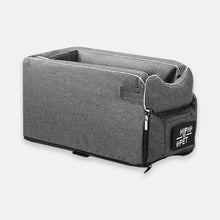 Load image into Gallery viewer, Purry Cat Car Seat Carrier In Light Gray Fabric | MissyMoMo
