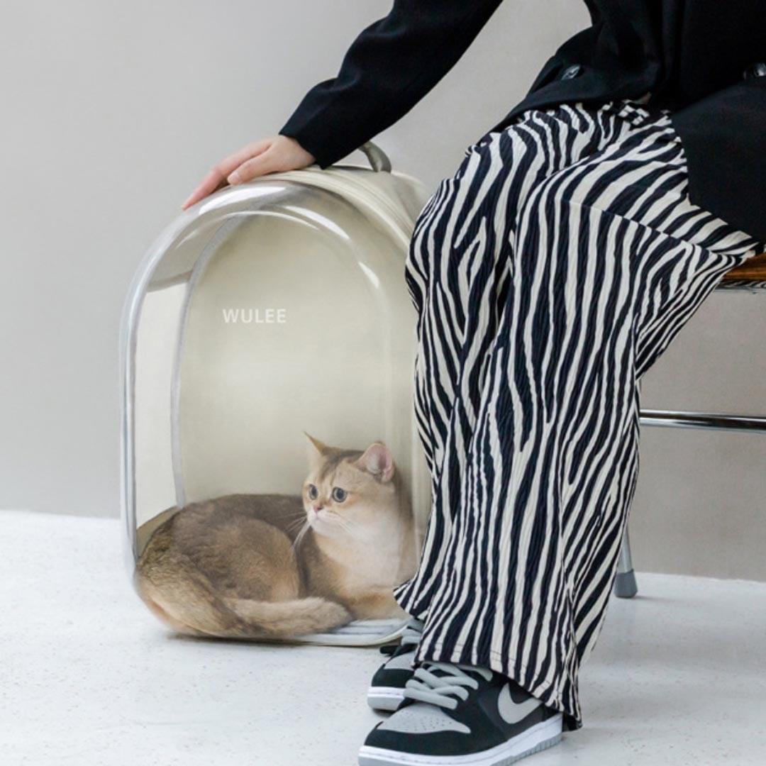 Wulee Clear Bubble Cat Backpack | Travel Carrier For Cats | MissyMoMo